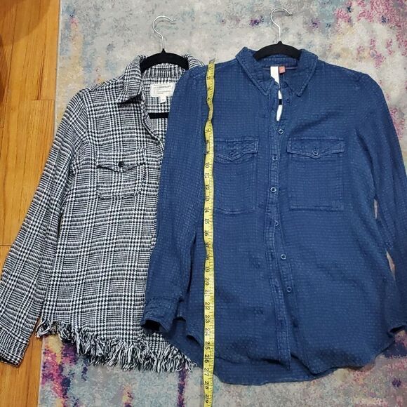 2 Anthropologie Button Down Shirts Current Elliot & Pilco Worn by Sophia Bush - Picture 13 of 16